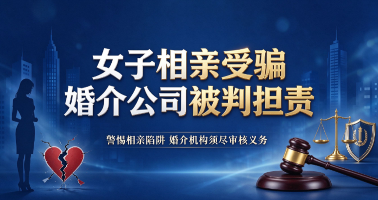 女子相亲受骗 婚介公司被判担责