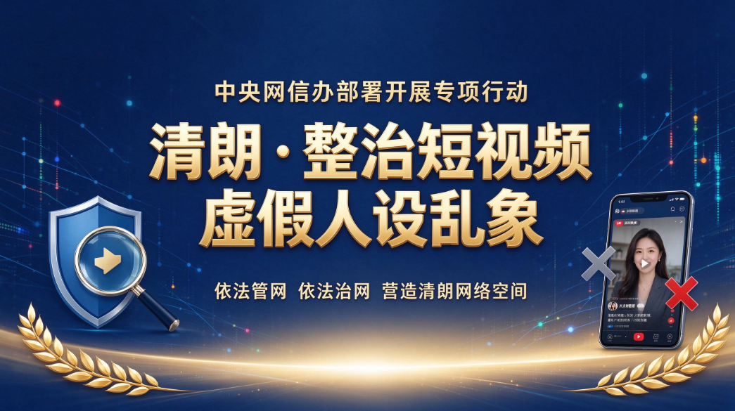 中央网信办部署开展&ldquo;清朗&middot;整治短视频虚假人设乱象&rdquo;专项行动