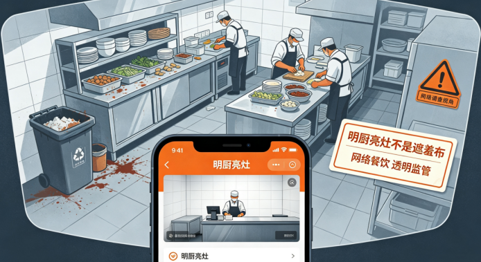 "明厨亮灶"不能沦为"遮羞布" &mdash;&mdash;普法食安委将筑牢网络餐饮食品安全"最后一米"防线